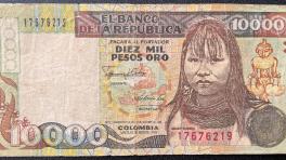 Billete de 10.000 pesos de 1992