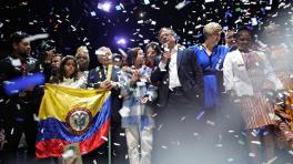 Gustavo Petro y Francia márquez en el Movistar Arena de Bogotá. Foto cortesía de COLPRENSA