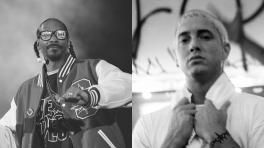 Snoop Dogg y Eminem. Imágenes tomadas de Flickr y Wikimedia Commons.