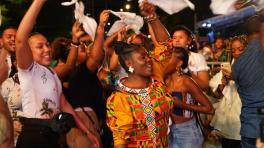 Francia Márquez, vicepresidenta de Colombia en el Festival de Música del Pacífico Petronio Álvarez. Foto: Alcaldía de Cali