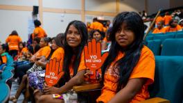 13 acciones para prevenir y erradicar las violencias contra las mujeres y las niñas . Imagen cortesía de ONU Mujeres