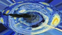 La noche estrellada intervenida con IA