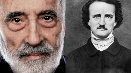 Christopher Lee y Edgar Allan Poe.
