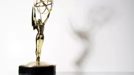 Un trofeo Emmy, el 16 de septiembre de 2021 en Los Ángeles © VALERIE MACON / AFP/Archivos