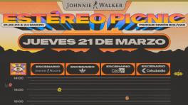 Horario Festival Estereo Picnic 2024 jueves 21 de marzo 2024. Créditos: FEP 2024