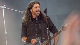 Dave Grohl de Foo Fighters en el Roskilde Festival de Dinamarca. Foto: Helle Arensbak / Ritzau Scanpix / AFP