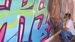 Arte urbano en las paredes del Museo de Arte Moderno de Bucaramanga