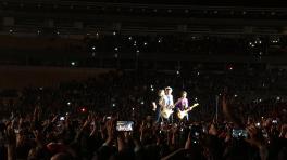 Mick Jagger, Charlie Watts, Ron Wood en el Estadio El Campín (Foto: Juan Felipe Reyes)